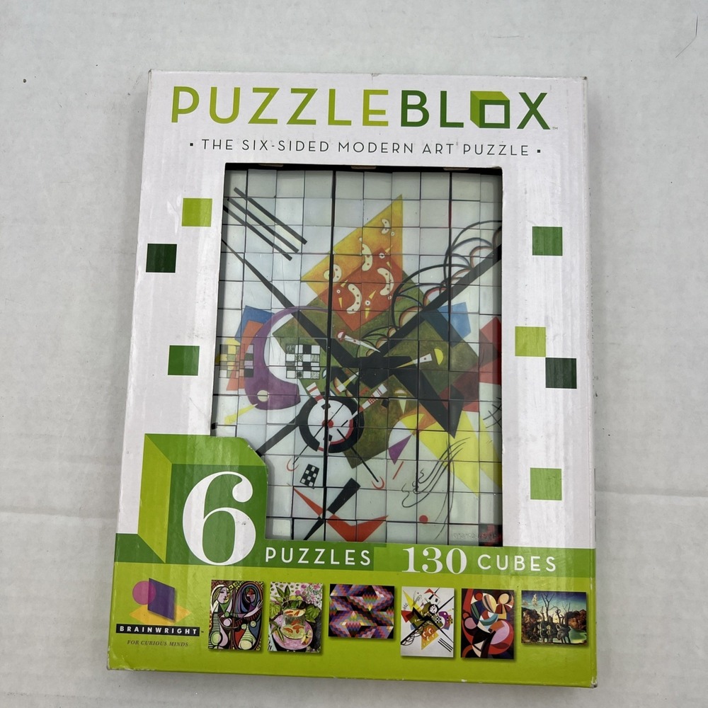 New Modern Art Brainwright PuzzleBlox 6-Sided Fine Art Puzzle‎ 130 cubes